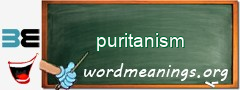 WordMeaning blackboard for puritanism